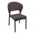 ISP818 Daytona Woven Stacking Resin Restaurant Commercial Hospitality Cafe Patio Bar Side Chair